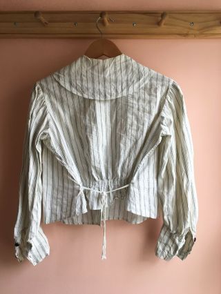 Vintage antique 19th century calico handmade prairie blouse authentic S cropped 2