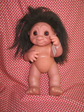 Vintage 1979 Dam Things Livvy 17 " Troll Doll Mohair All Orig - Poseable - Tag - Large
