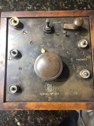 Vintage Antique RI CRYSTAL RADIO SET Type RMD 6