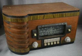 Old Antique Wood Zenith Vintage Tube Radio For Restoration Or Parts 8s432