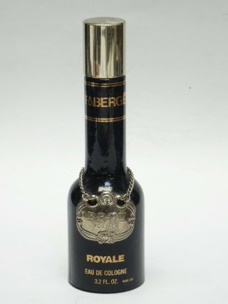 Rare Vintage Black Flacon Faberge Royale Brut For Men Eau De Cologne 3.  2 Fl Oz