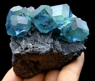 369g Rare Large Particles Gem Blue Fluorite Crystal Mineral Specimen/c​hina