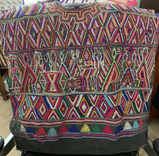 Authentic Vintage Handmade Mayan Guatemalan Embroidered Huipil