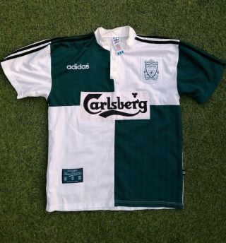 Liverpool Fc Away 1995 1996 Shirt Medium Retro Vintage