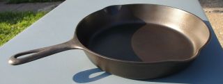 Vintage Griswold Cast Iron Skillet No 8 Small Block Logo Smooth Bottom 2
