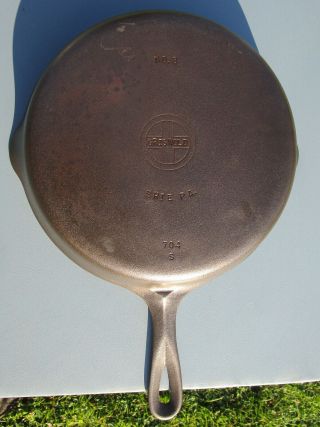 Vintage Griswold Cast Iron Skillet No 8 Small Block Logo Smooth Bottom 8