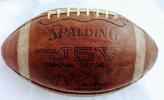 Rare Vintage Canadian Football League Cfl Spalding J5v Football Jake Gaudaur
