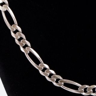 Sterling Silver - ITALY 8mm Figaro Link Chain 38.  75 