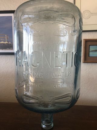Vintage Magnetic Spring Glass 5 Gallon Water Bottle From Hills Of Hollywood Rare