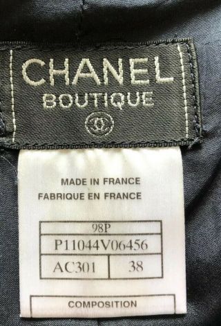 Vintage Chanel Boutique Wool High Waist Dress Shorts Navy Blue Size FR 38 US 4 - 6 4