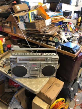 Vintage Rising Src - 2015 Old School Boombox Ghetto Blaster Casette Am Fm Stereo