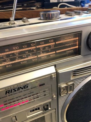 Vintage RISING SRC - 2015 Old School Boombox Ghetto blaster Casette AM FM Stereo 5