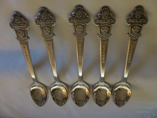 Set Of 5 Rolex Watch Bucherer Of Switzerland Souvenir Spoons