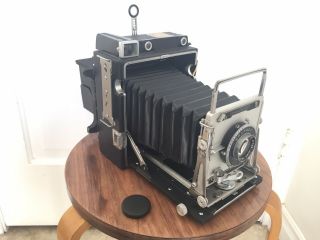 Vintage Graflex Crown Graphic 4x5 Camera Optar 135mm F4.  7 Lens