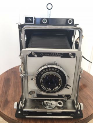 Vintage Graflex Crown Graphic 4X5 Camera Optar 135mm F4.  7 Lens 2