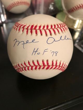 Rare Mel Allen Hof 78 Signed Autographed Official American League Ball Jsa