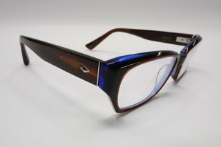 Vtg Sama Arte - 3 Rx Eyeglasses Frames 50[]18 - 140 Brown Blue Horn Rim Cat Eye 9167