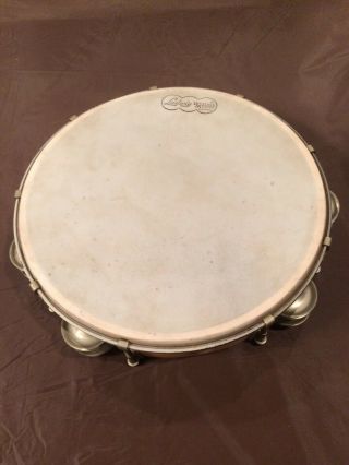 Vintage Ludwig Tambourine 10 " Professional Model Wood 32 - Cymbal W/original Head