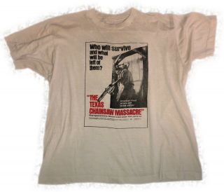 Vintage Texas Chainsaw Massacre 2 Horror Movie Promo Shirt Extra Large 80s