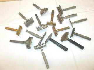 15 Vintage Safety Razors,  Some Early 1900s