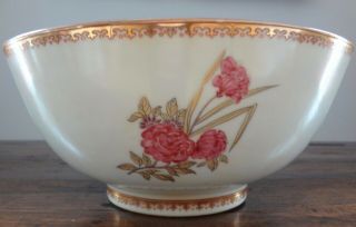 Vintage Chinese Export Famille Rose Punch Bowl Stunning 10 