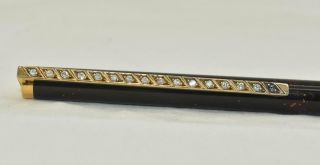 Vintage ST DUPONT Classique Gold Dust Lacquer Ballpoint Pen Diamonds on Clip 5