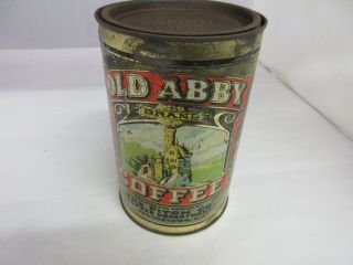 Vintage Advertising Old Abby Coffee Tin 190 - Q