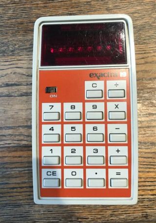 Vintage Rare Texas Instruments Exactra 19 Calculator W/bubble Lens