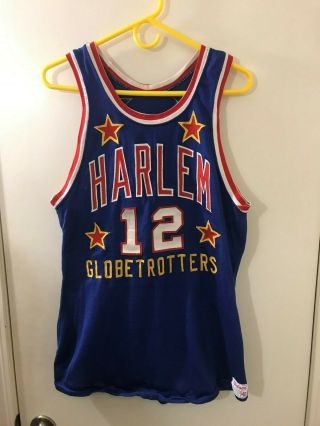 Rare Vintage Harlem Globtrotters 12 Meggett Sewn Wilson Jersey Size 40 Vgc