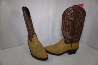 Dan Post Cowboy Boots 9d Vintage Exotic Rare Collector