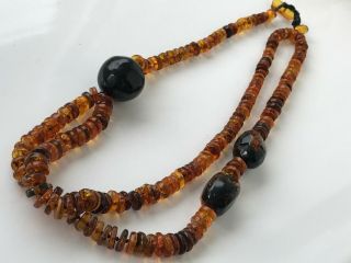 Natural Vintage Amber Beads Antique Baltic Old Necklace 75 gr 2
