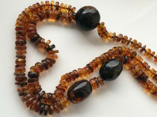 Natural Vintage Amber Beads Antique Baltic Old Necklace 75 gr 4