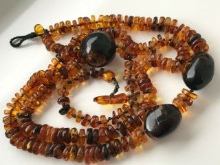 Natural Vintage Amber Beads Antique Baltic Old Necklace 75 gr 6