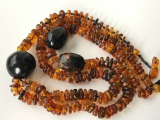 Natural Vintage Amber Beads Antique Baltic Old Necklace 75 gr 8