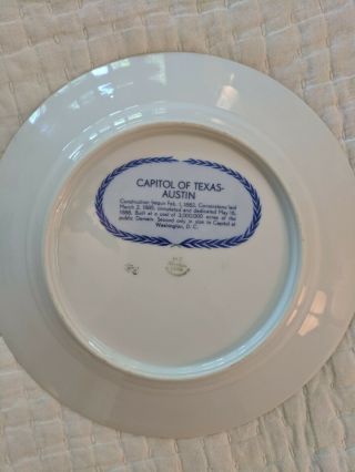 Rare Vintage Austin,  Texas Capital Centennial plate 2