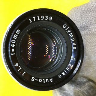 Vintage Olympus Pen F Camera Lens 40mm