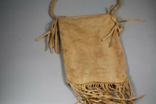 Very Rare NATIVE AMERICAN PLAINS INDIAN Tobacco Pipe BEADED BAG 6