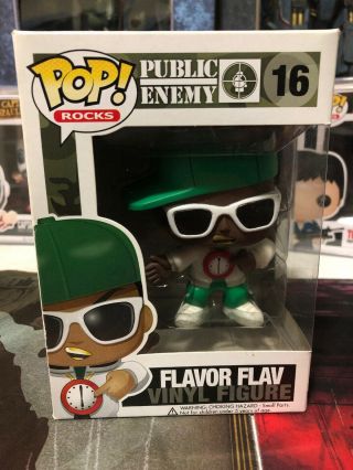Funko Pop Rocks Flavor Flav 16 Public Enemy - Vaulted And Extremely Rare