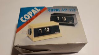 Vintage Copal Flip Digital Clock Ap113 Neon Lamp 12 Hour In The Box 120 Volt