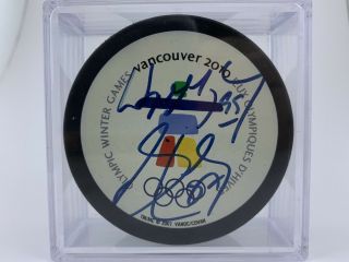 Rare Wayne Gretzky And Sidney Crosby Autographed Olympic Games Puck