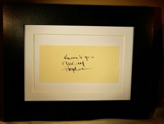 Audrey Hepburn Autographed Vintage Cut Signature On Card
