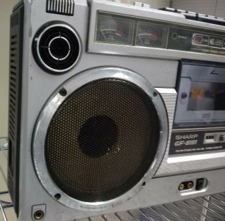 Vintage SHARP GF - 9191X stereo radio cassette recorder 80 ' s boombox made in japan 2