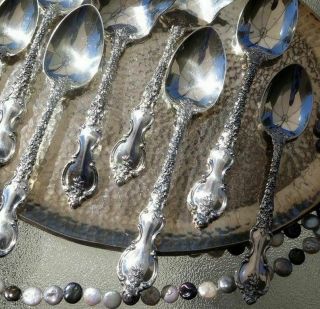 ONE OVAL SOUP SPOON INTERNATIONAL DU BARRY STERLING SILVER FLATWARE OLD REPOUSSE 2