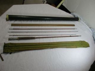 Vintage 1938 Goodwin Granger 4 Piece Victory Bamboo Fly Rod 9 