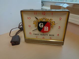Early Vintage Light Up Griesedieck Bros Beer Sign With Clock