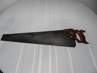 Vintage 22 " Henry Disston & Sons Wood Hand Saw 10 T.  P.  I.