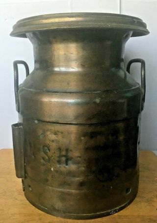 Vintage Brass " Stool Size " Dairy Milk Can St Paul Rodar 16