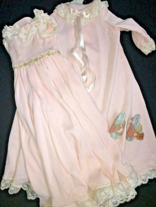 Vintage Madame Alexander Elise Doll ❤ Peignoir Gown Robe & Slippers Rare & Htf