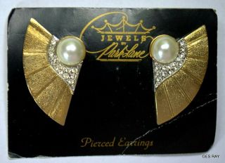 Park Lane Jewelry Set Art Deco Runway Necklace and Pierced Earrings Crystal 7