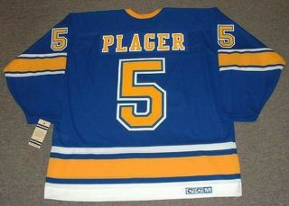 Bob Plager St.  Louis Blues 1967 Ccm Vintage Throwback Nhl Hockey Jersey